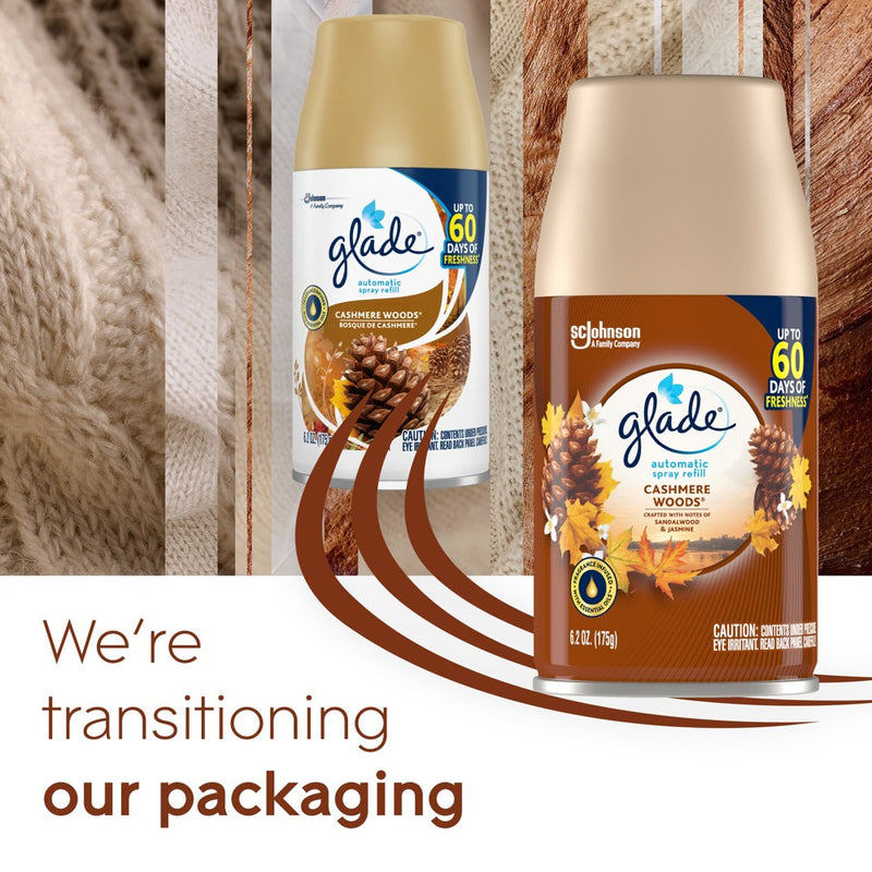 Glade Automatic Spray Air Freshener - Cashmere Woods - 12.4oz/2pk