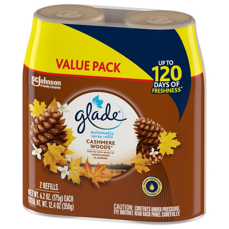 Glade Automatic Spray Air Freshener - Cashmere Woods - 12.4oz/2pk