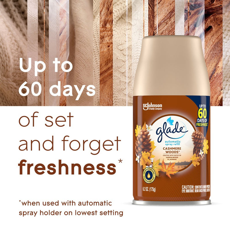 Glade Automatic Spray Air Freshener - Cashmere Woods - 12.4oz/2pk