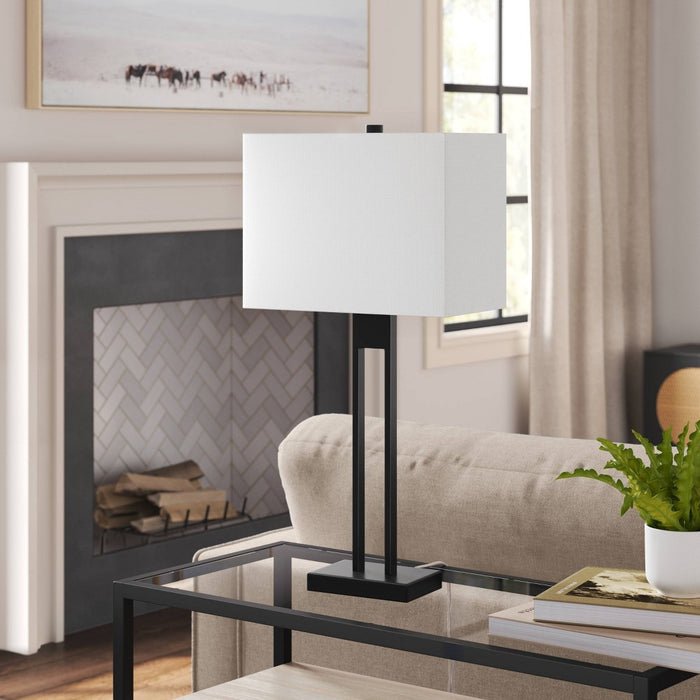 Window Pane Table Lamp with USB Black - Threshold