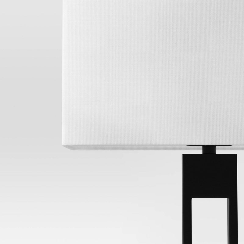 Window Pane Table Lamp with USB Black - Threshold (LOCAL PICKUP ONLY)