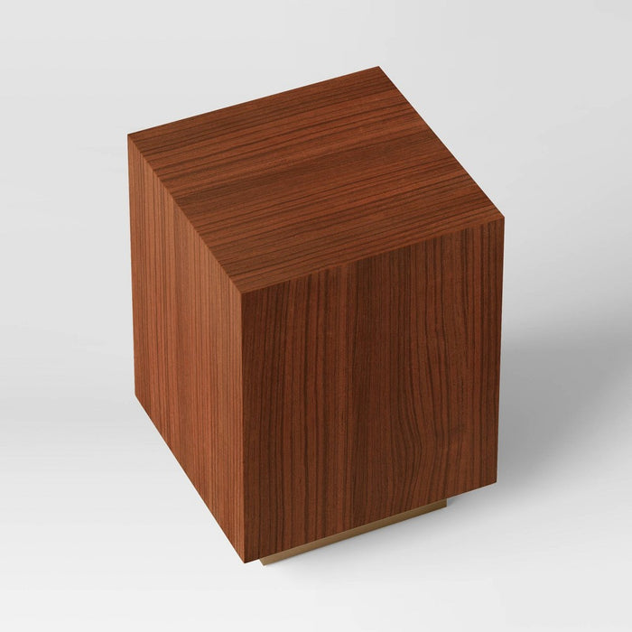 Wood and Metal Plinth Accent Table - Threshold (LOCAL PICKUP ONLY)