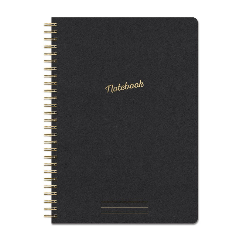 Lined Journal Twin Wire Textured Black - DesignWorks Ink