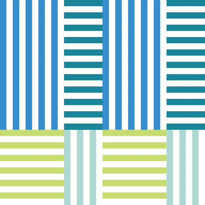 Recycled Fabric Outdoor Portable Beach Lounger Broken Stripe Blue - Sun Squad (LOCAL PICKUP ONLY)