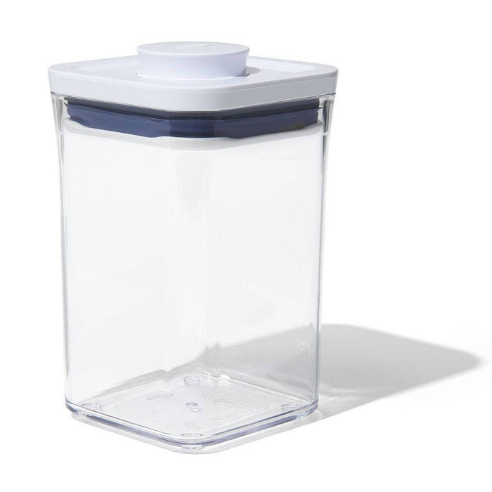 OXO POP 1.1qt Plastic Short Small Square Food Storage Container White
