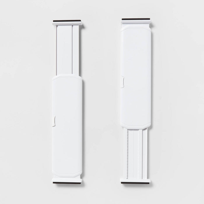Set of 2 Plastic Drawer Dividers White - Brightroom