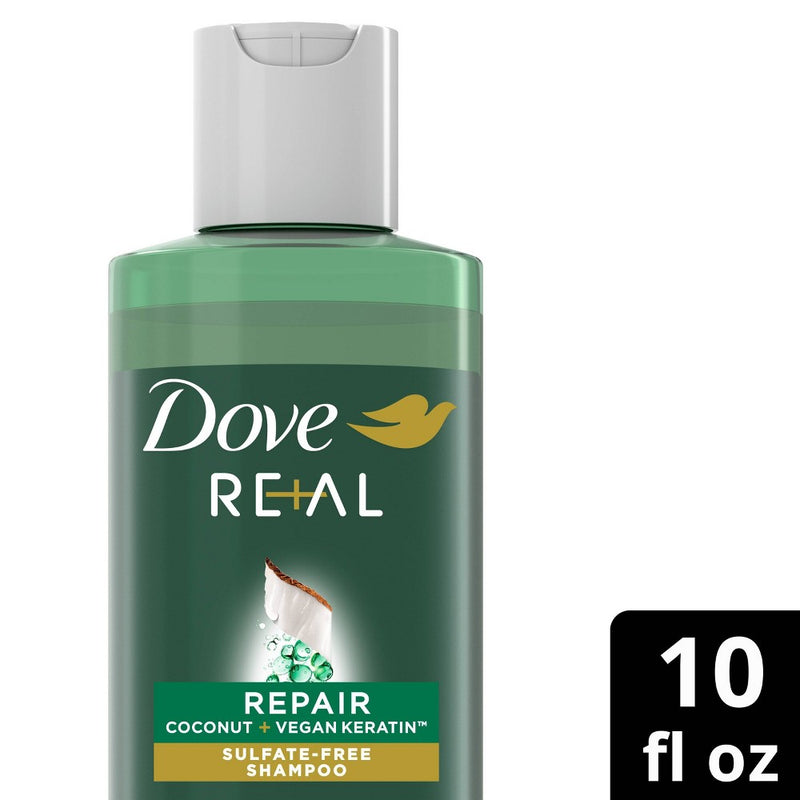 Dove Beauty Real Repair Coconut & Vegan Keratin Sulfate-Free Shampoo - 10 fl oz
