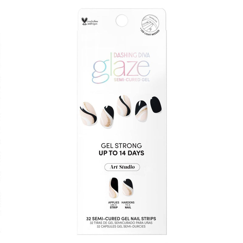 Dashing Diva Glaze Design Nail Art - Midnight Swirl - 32ct