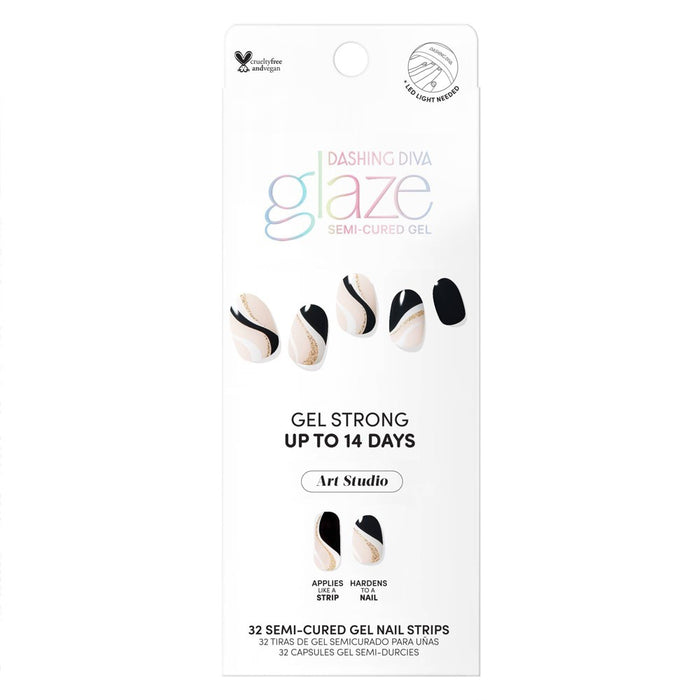 Dashing Diva Glaze Design Nail Art - Midnight Swirl - 32ct