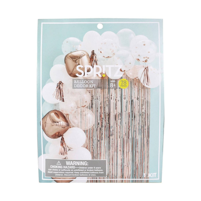 52ct Large Balloons Arch with Backdrop Rose Gold - Spritz