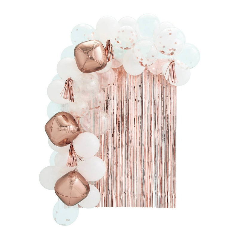 52ct Large Balloons Arch with Backdrop Rose Gold - Spritz
