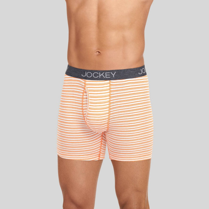 Jockey Generation Men's Boxer Briefs 3pk - Blue/Orange/Gray S