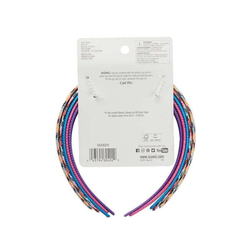 scunci Kids' Basic Headbands - 5ct
