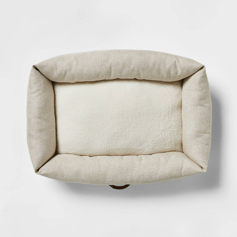 Neutral 4-Sided Bolster Dog Bed - Boots & Barkley - Cream - L (LOCAL PICKUP ONLY)