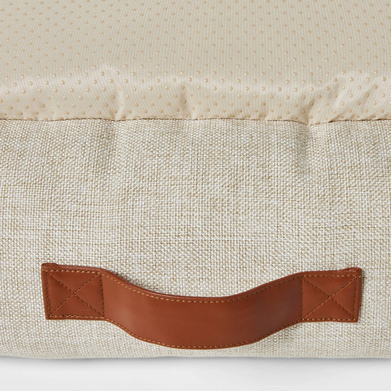 Neutral 4-Sided Bolster Dog Bed - Boots & Barkley - Cream - L (LOCAL PICKUP ONLY)
