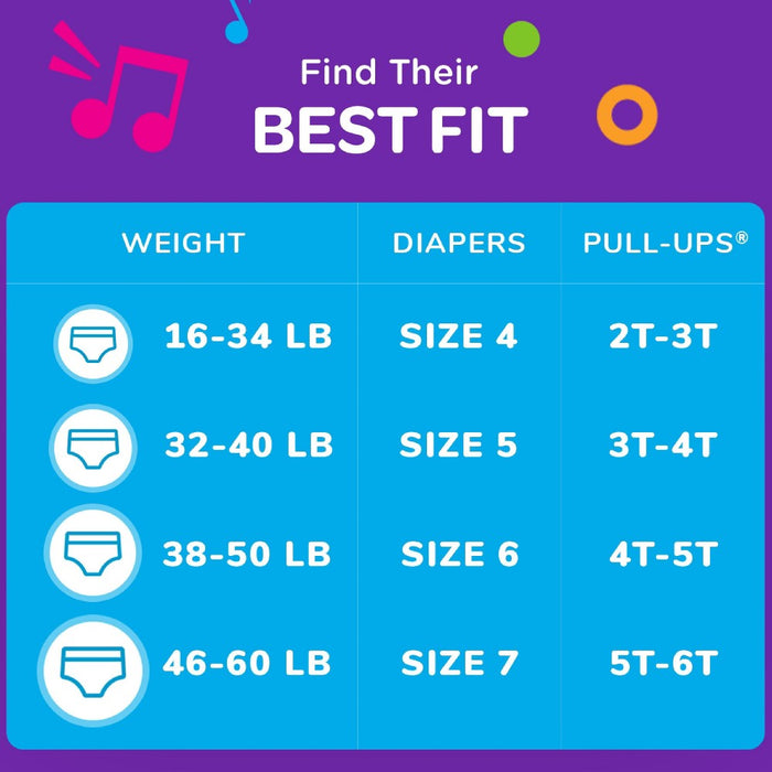 Pull-Ups Boys' Learning Designs Disposable Training Pants Giga Pack - Size 5T-6T - 14ct