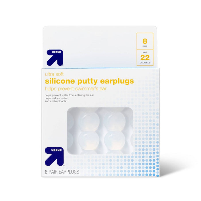 Ultra Soft Silicone Putty Earplugs - 8 pair - up & up