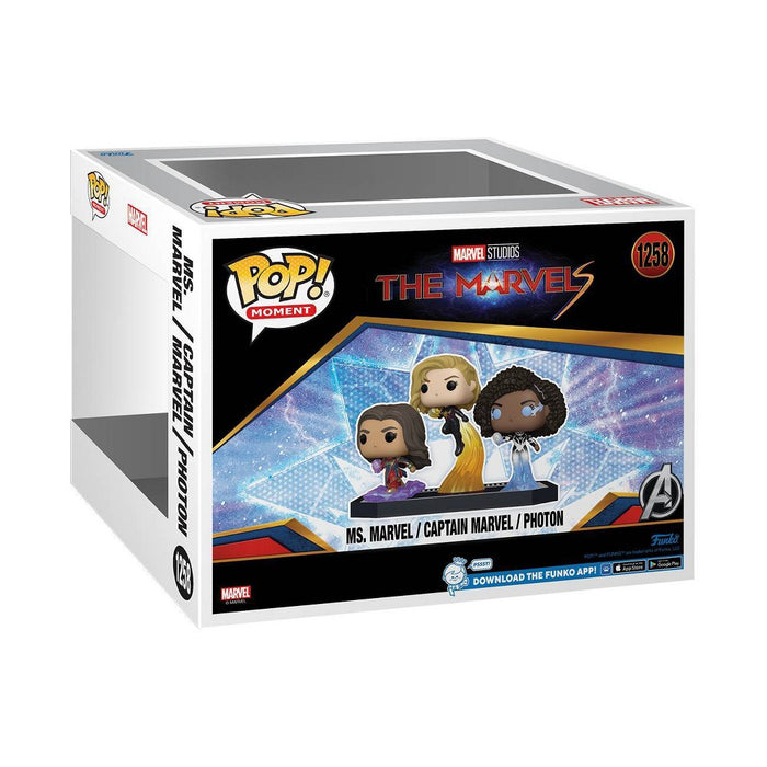 Funko POP! Moment: The Marvels - Ms. Marvel/ Captain Marvel/Photon Set