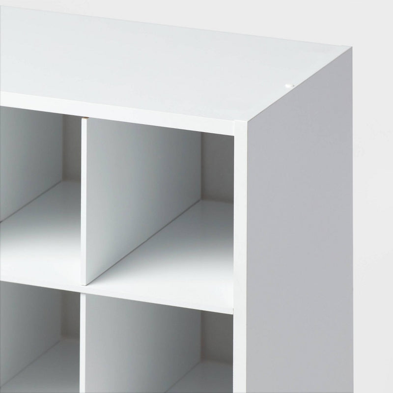 4 Tier Laminate Stackable Shoe Cubby White - Brightroom (LOCAL PICKUP ONLY)