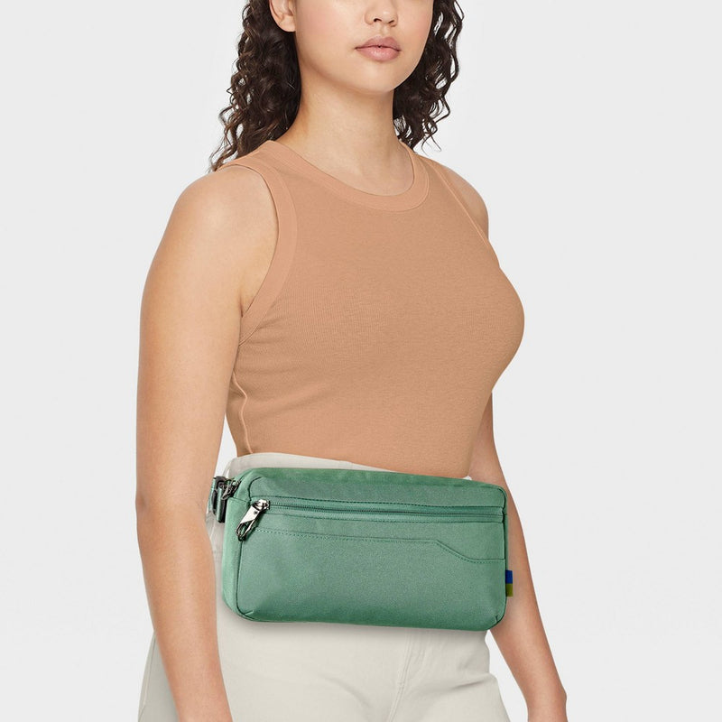 Anti-Theft Travel Hip Pack Bag Dark Ivy - Open Story