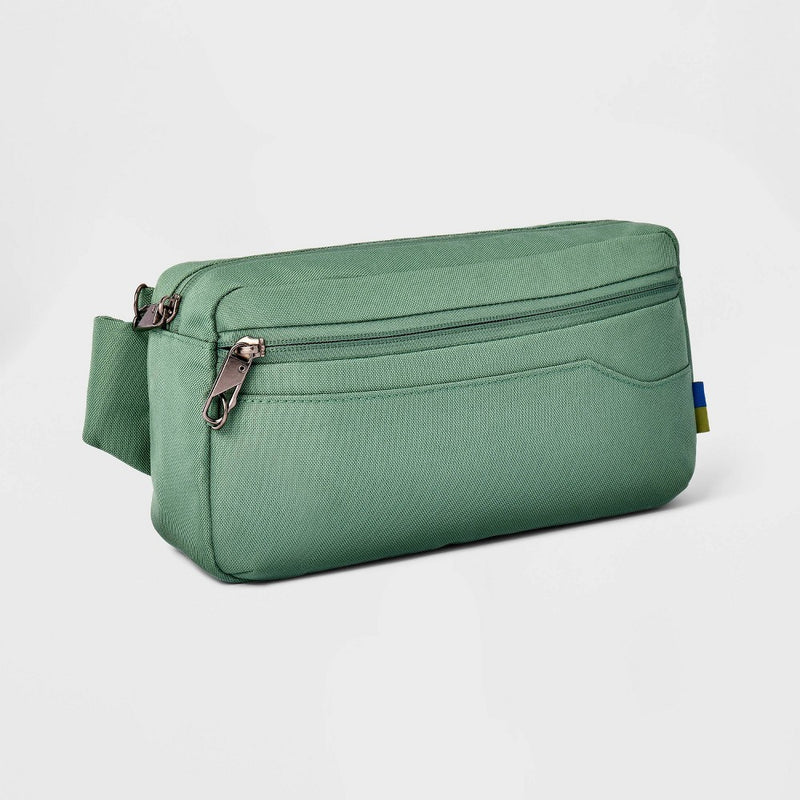 Anti-Theft Travel Hip Pack Bag Dark Ivy - Open Story