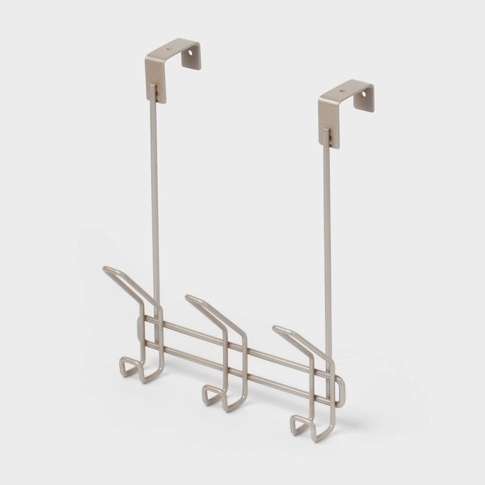 3 Over The Door Hook Silver - Threshold