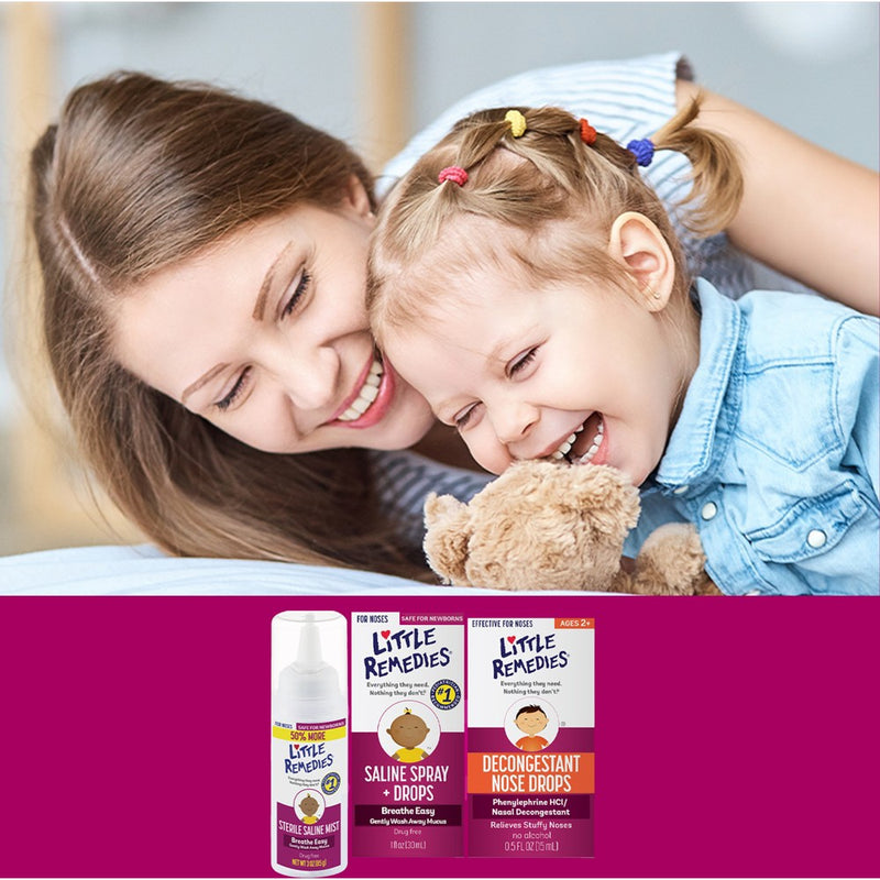 Little Remedies Saline Spray and Drops, Safe for Newborn Babies - 1 fl oz