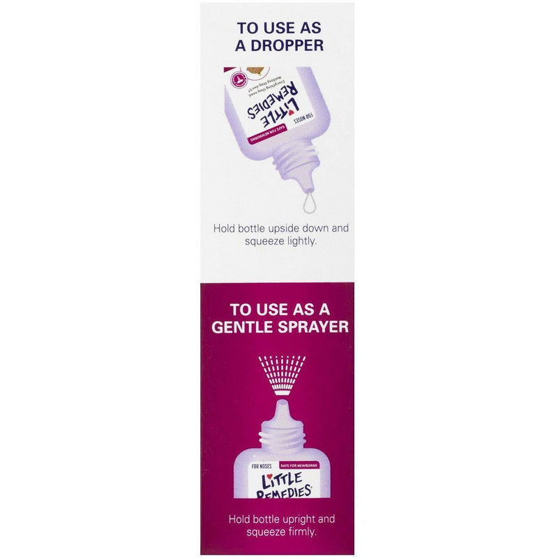Little Remedies Saline Spray and Drops, Safe for Newborn Babies - 1 fl oz