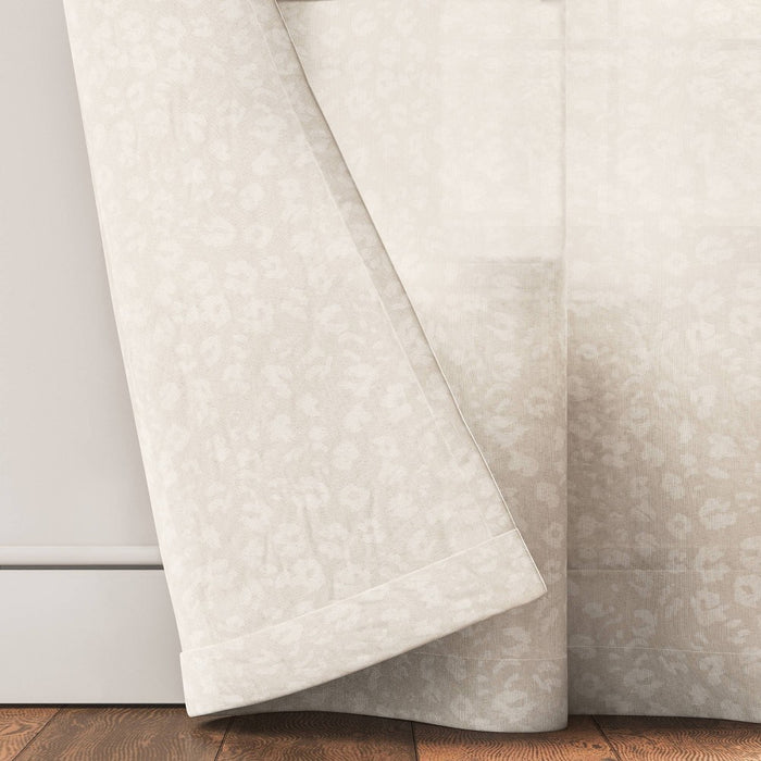 54"x84" Light Filtering Printed Farrah Curtain Panel Cream - Threshold