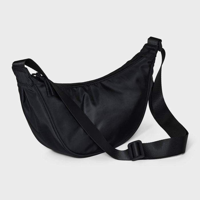 Girls' Crescent Crossbody Bag - art class Black