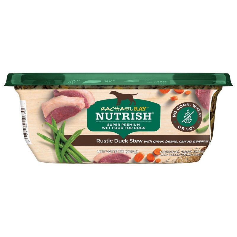 Rachael Ray Nutrish Super Premium Wet Dog Food Rustic Duck Stew with Vegetable, Duck, Green Beans, Carrots & Brown Rice - 8oz
