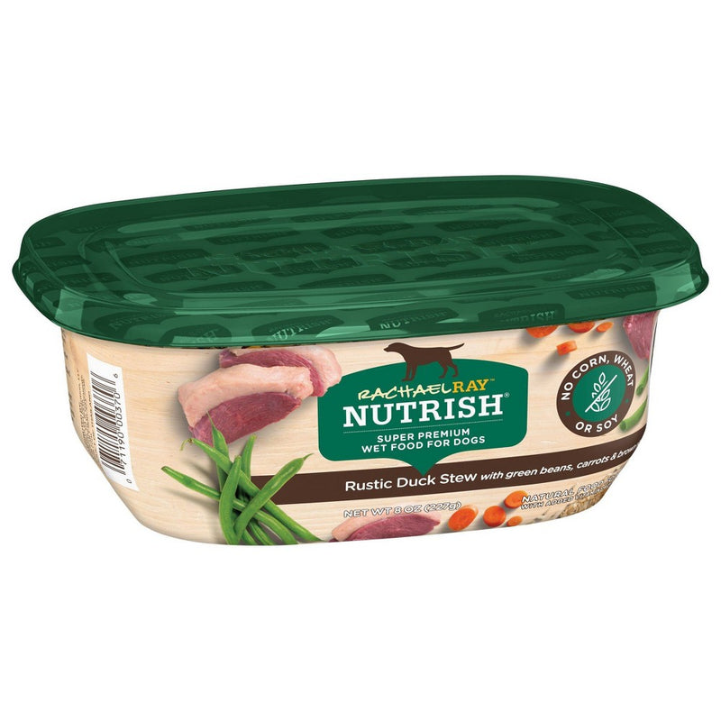 Rachael Ray Nutrish Super Premium Wet Dog Food Rustic Duck Stew with Vegetable, Duck, Green Beans, Carrots & Brown Rice - 8oz