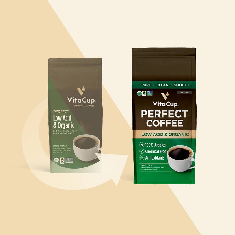 VitaCup Perfect Low Acid Dark Roast Ground Coffee - 10oz