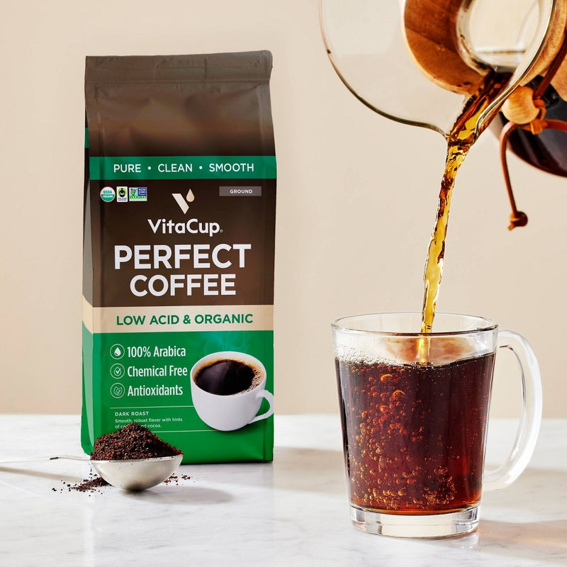 VitaCup Perfect Low Acid Dark Roast Ground Coffee - 10oz