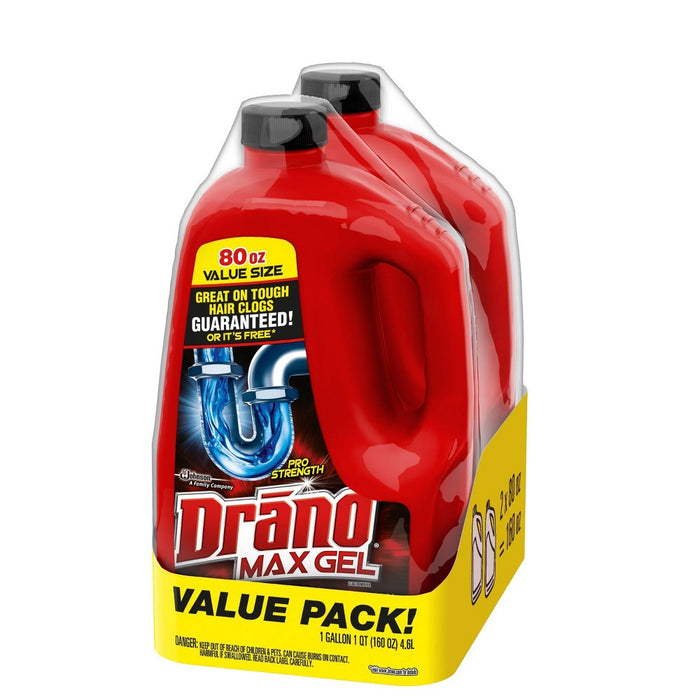 Drano Max Gel Clog Remover - 160 fl oz/2ct