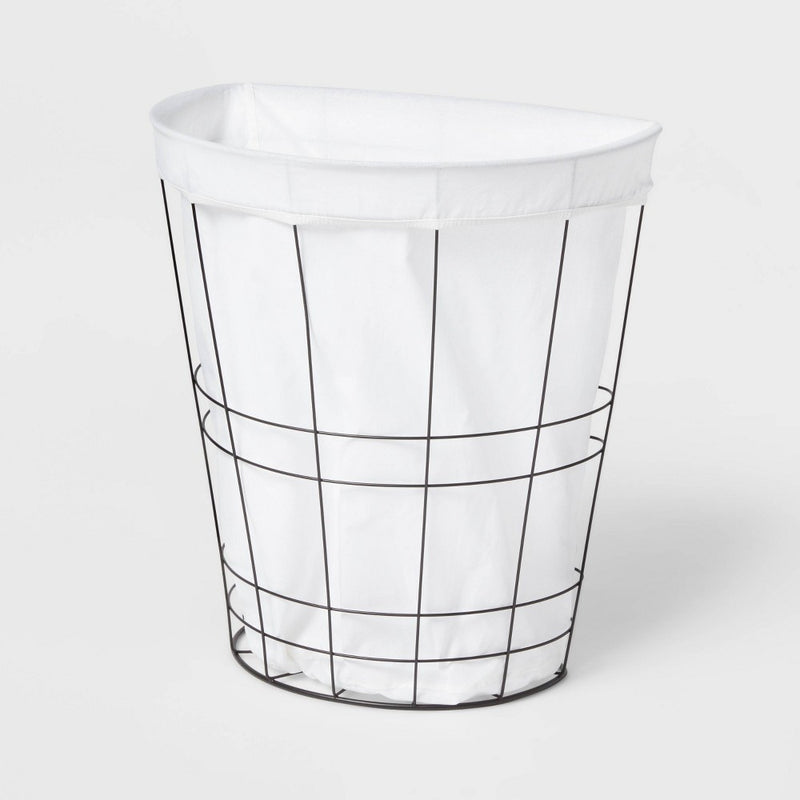 Metal Wire Hamper with Fabric Liner - Brightroom (LOCAL PICKUP ONLY)
