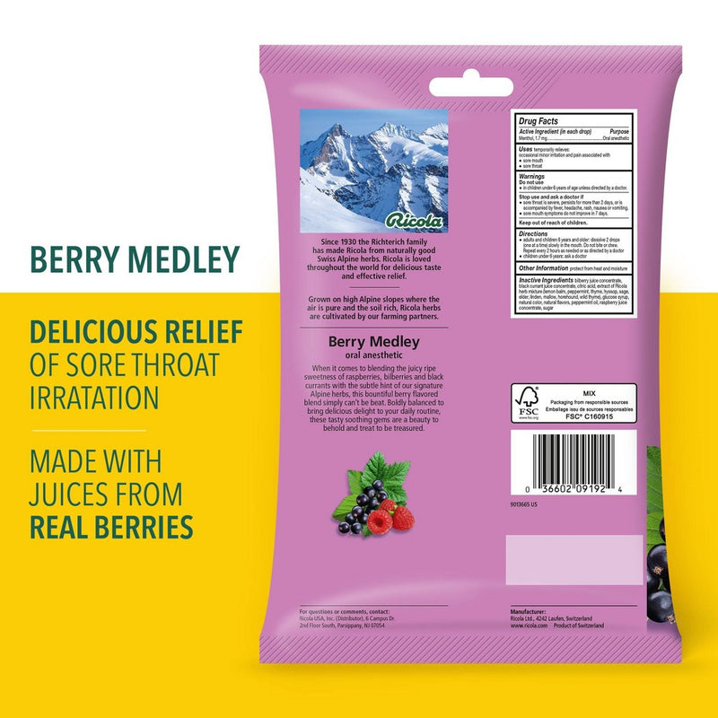 Ricola Cough Drops - Berry Medley - 45ct