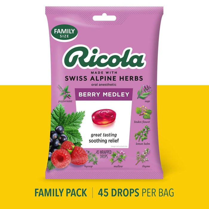 Ricola Cough Drops - Berry Medley - 45ct