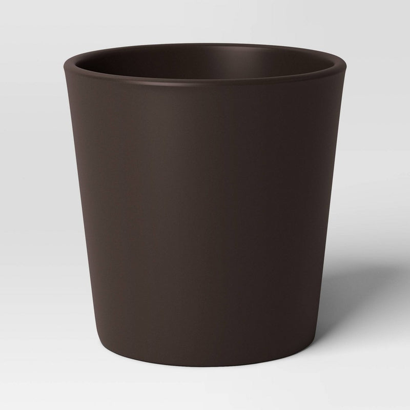 Aesthetic Plastic Indoor Outdoor Planter Pot Foraging Brown 6.4"x6.4" - Threshold
