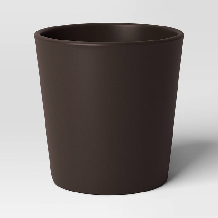 Aesthetic Plastic Indoor Outdoor Planter Pot Foraging Brown 6.4"x6.4" - Threshold