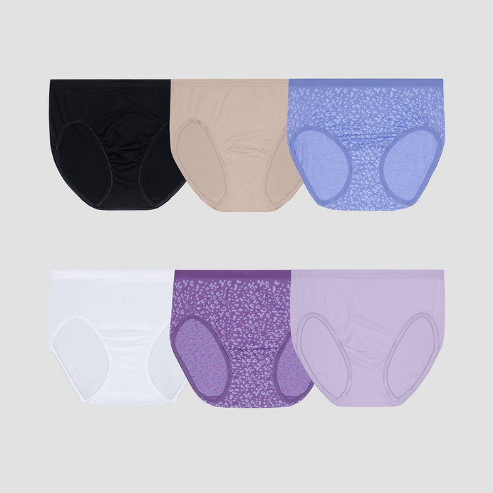 Fruit of the Loom Women's 6pk 360 Stretch Seamless Hi-Cut Underwear - Colors may vary 5