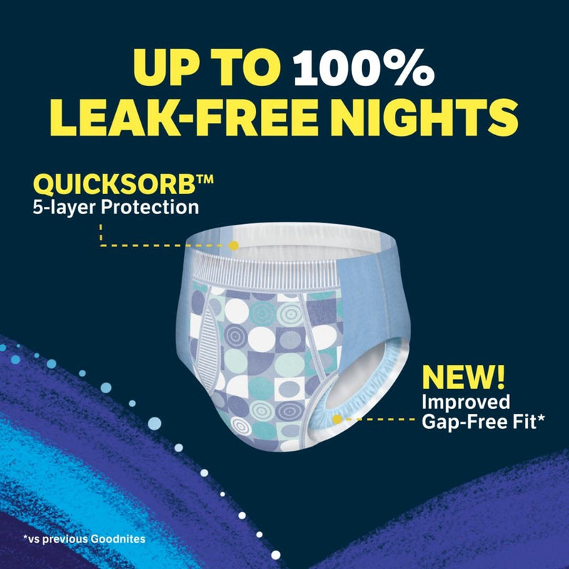 Goodnites Boys' Nighttime Bedwetting Underwear - L - 75ct