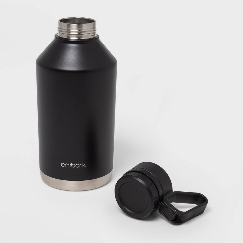 64oz Stainless Steel Growler Black - Embark