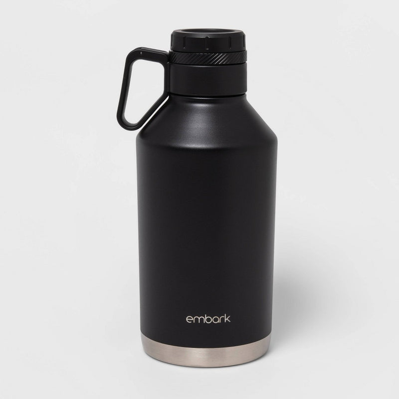 64oz Stainless Steel Growler Black - Embark