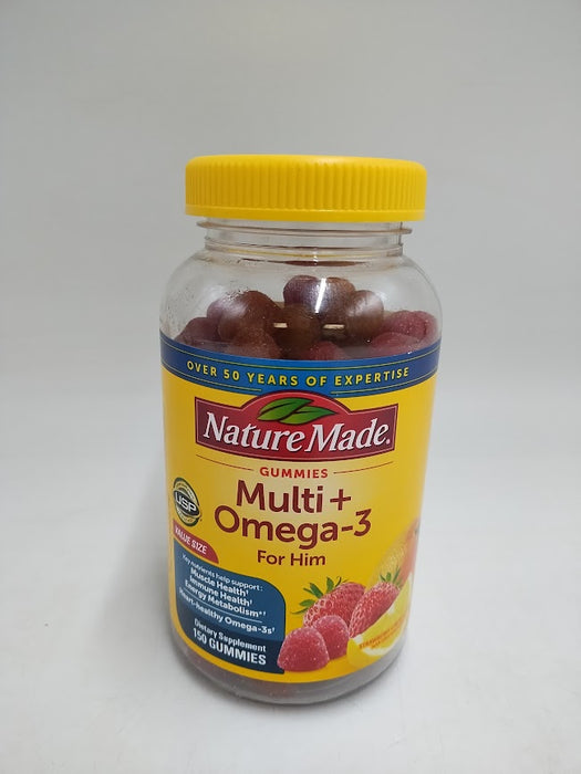 Nature Made Multi for Him Plus Omega-3 Men's Multivitamin- 150ct EXP 04/2026