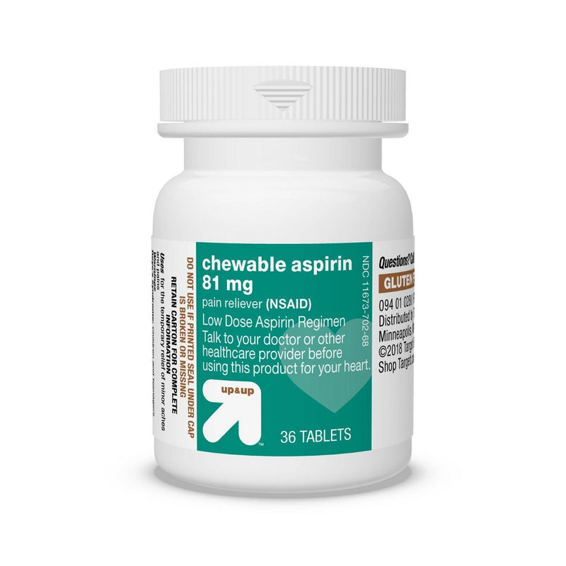 Aspirin (NSAID) Pain Reliever Chewable Tablets - Orange - 108ct - up & up