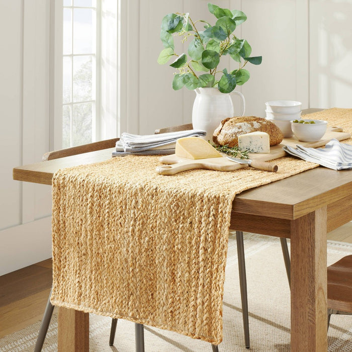 20"x90" Natural Jute Braided Table Runner - Hearth & Hand with Magnolia