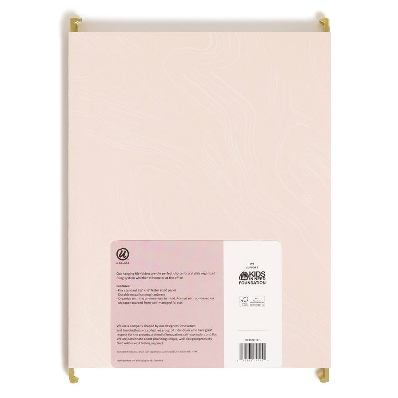 U Brands 6ct Hanging File Folders Natural Contours