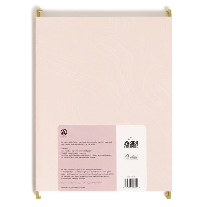 U Brands 6ct Hanging File Folders Natural Contours