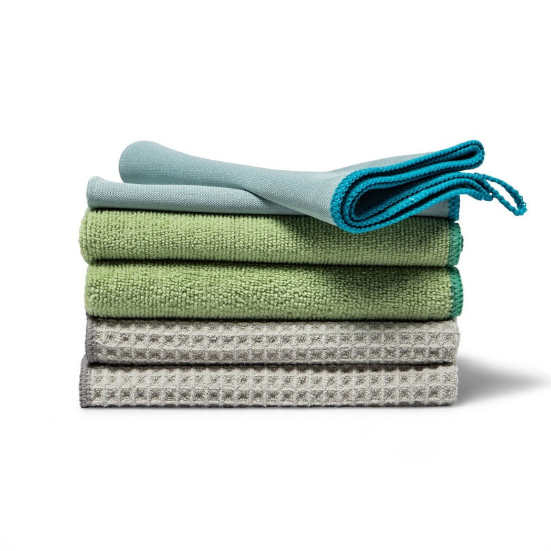Multi-Surface Microfiber Cleaning Cloths - 6ct - Everspring